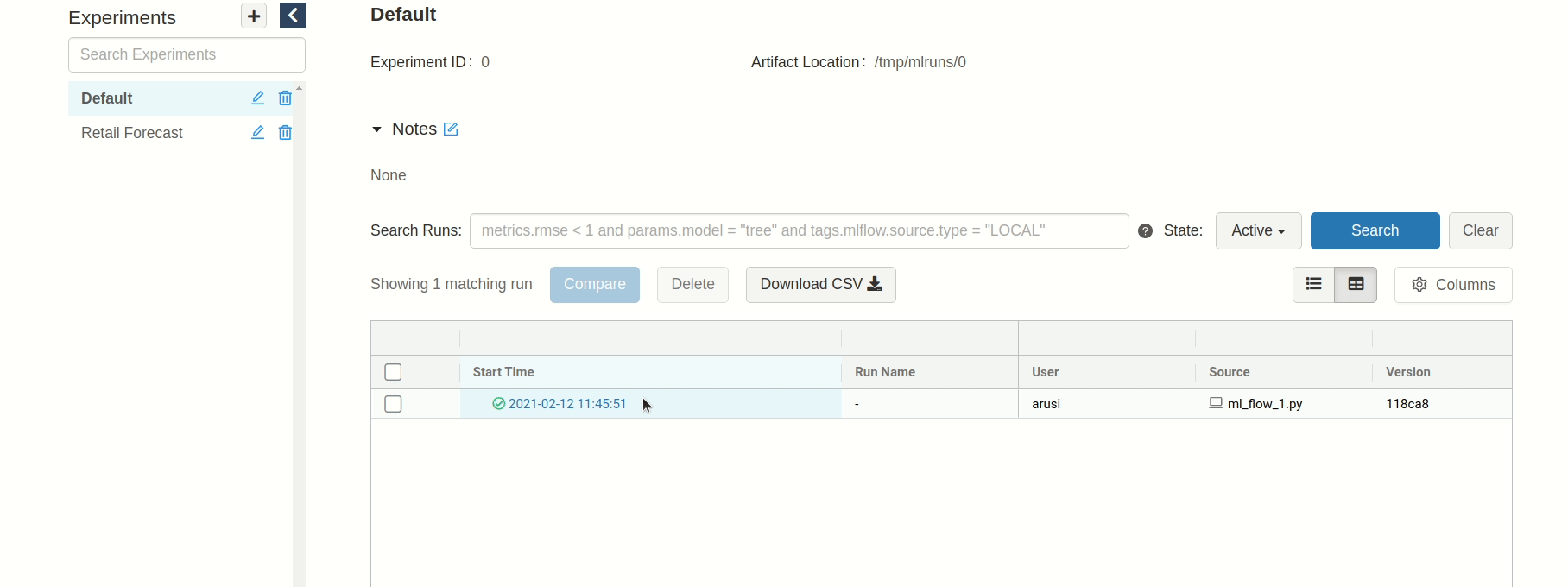 peek ml flow params